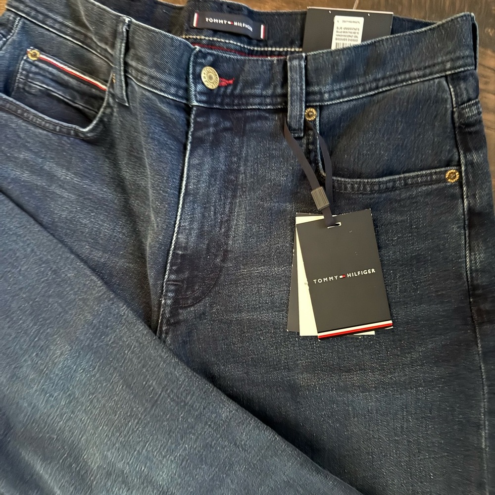 Tommy Hilfiger Men's Dark Wash Slim Jeans